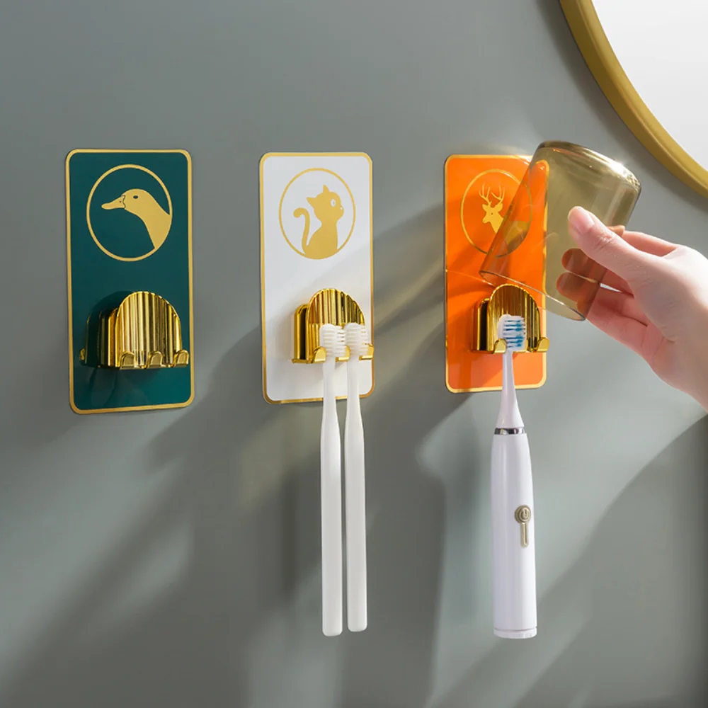 

Настенный держатель для зубной щетки, подвесная полка для хранения, держатель для чашки зубной щетки, удобный держатель для зубной щетки