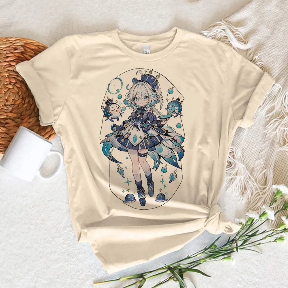 Женские футболки Furina уличная одежда комикс Y2K футболка для девушек с японской