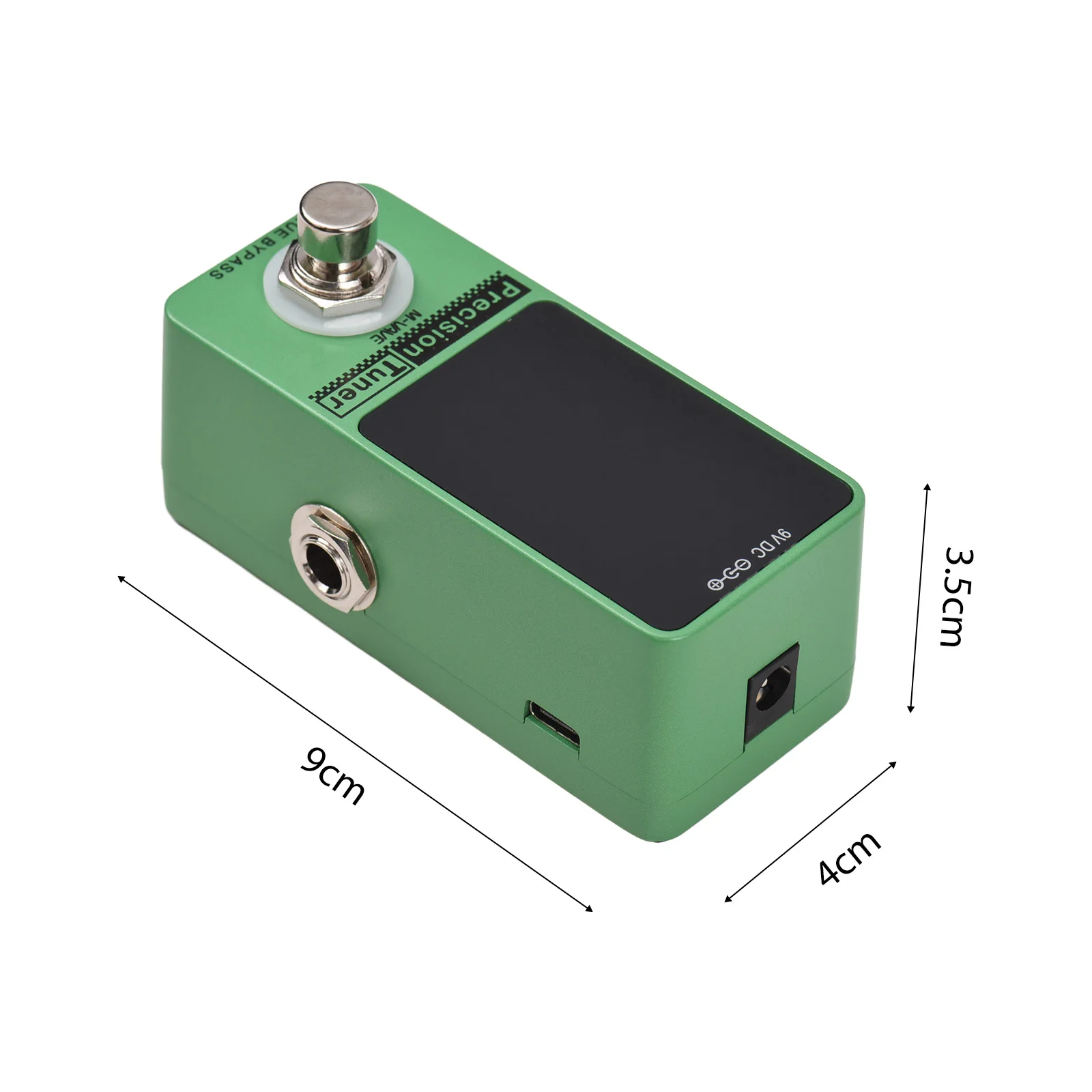 Фото M-VAVE Precision педаль тюнера дисплей с реальным байпасом для хроматической гитары, бас, электрической гитары светодиодный №2