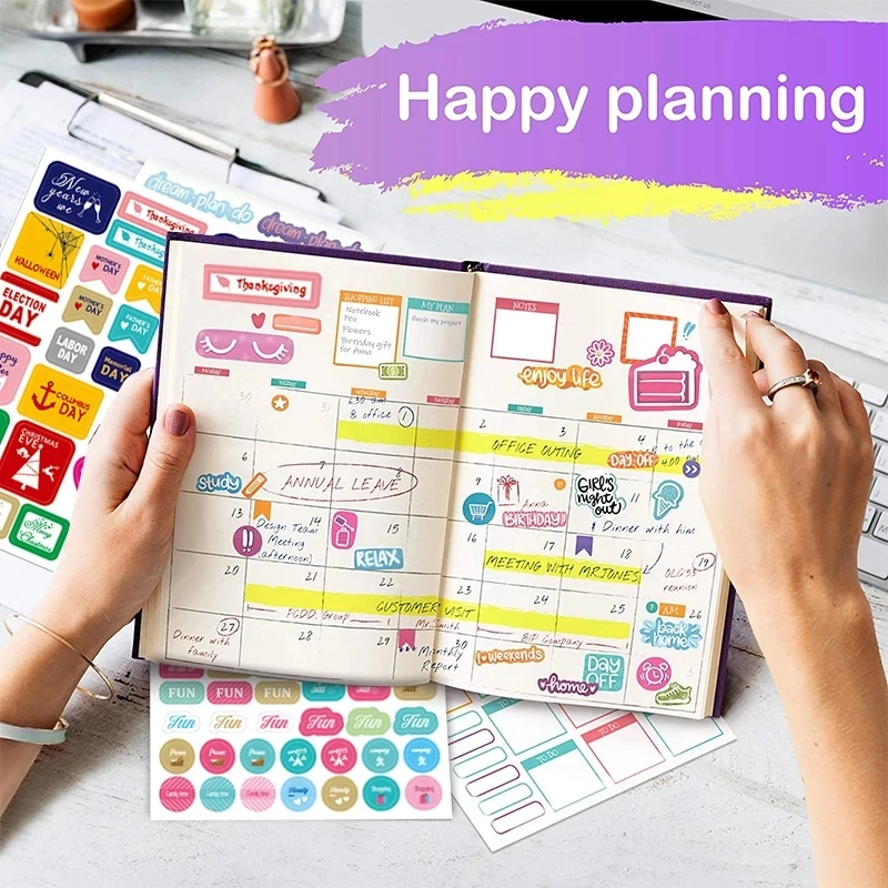 

Planner Stickers for Journal Accessories Scrapbooking Notebook Stationery
