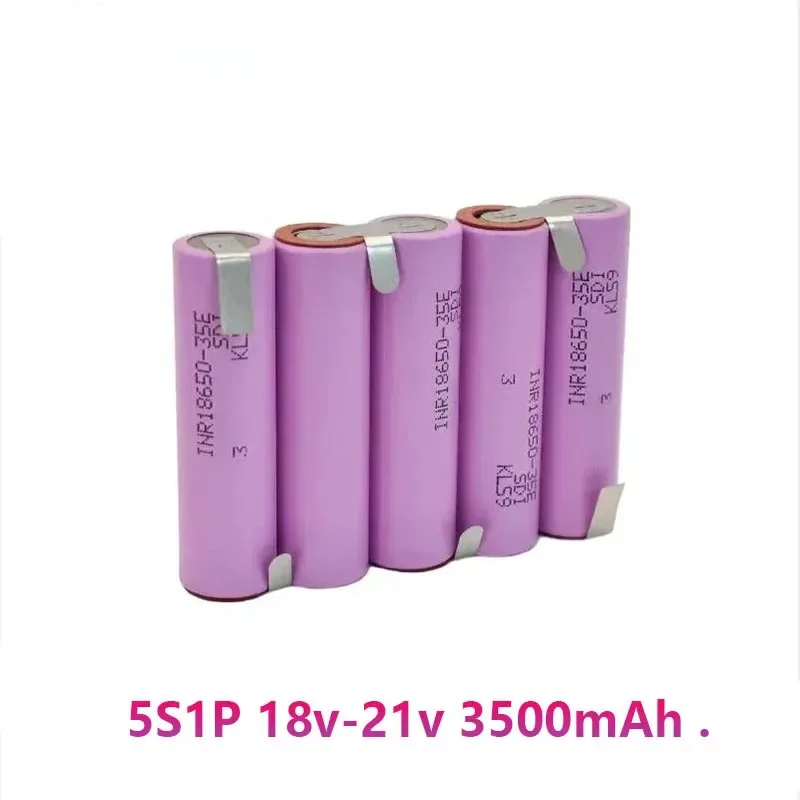 Фото 3S1P 3S2P 4S2P 4S1P 5S1P 5S2P 6S1P 8,4 В 3,7 В 10,8 В 18 В Аккумулятор 16,8 В INR18650 35E 3500 мАч Подходит для аккумулятора отвертки 18 В №3