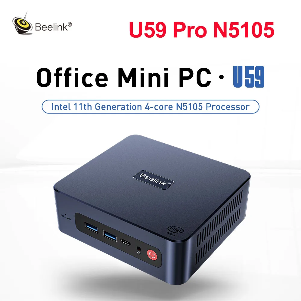 

Beelink U59 Pro мини ПК Windows 11 Intel 11th Celeron N5105 DDR4 16 ГБ 512 ГБ SSD Dual Wifi 1000 м настольный игровой компьютер minipc