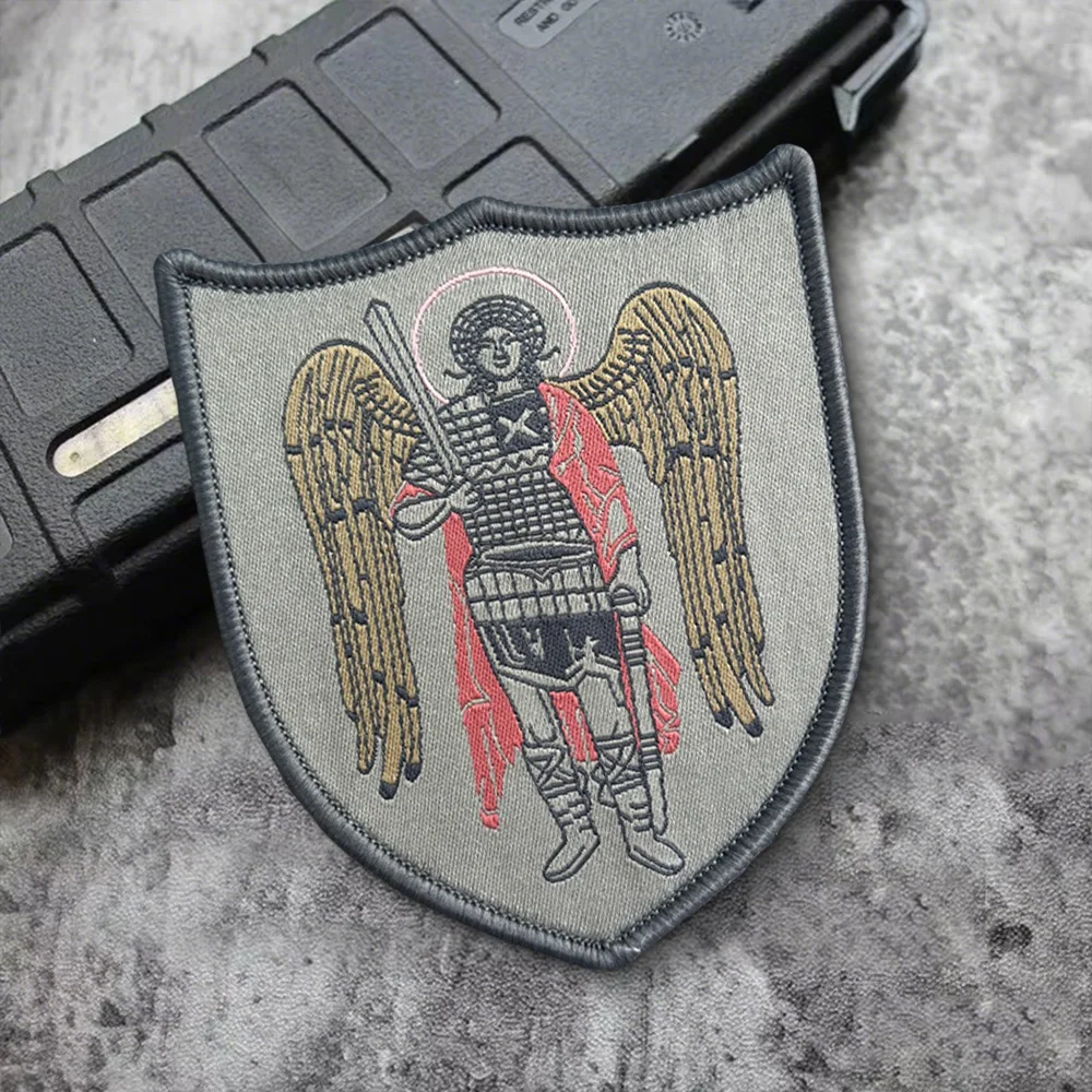 Фото Тактические нашивки St. Michael Archangel, нашивка на липучке оператора, шеврон, военный значок, повязка на руку, декоративные наклейки для рюкзака №5