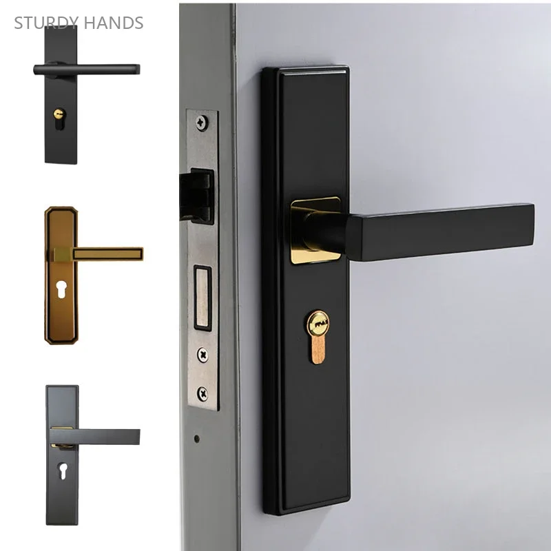 Дверной замок из марганцевой стали бесшумная ручка алюминиевого сплава для дома