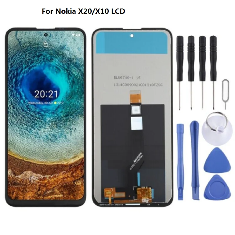 

For Nokia X20 TA-1341 TA-1344 Display Digitizer 6.67" LCD Nokia X10 TA-1350 TA-1332 Replacement LCD X100 Display