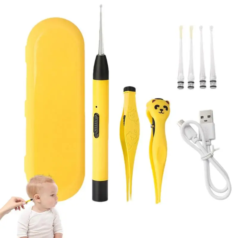 

Детский ушной инструмент, устройство для чистки ушей с питанием от батарейки и USB-зарядкой, видимый воск для ушей, очиститель для взрослых и детей