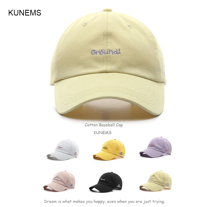 

KUNEMS Baseball Cap for Women and Men Fashion Letter Embroidery Sun Hat Casual Outdoor Snapback Caps Summer Visor Gorras Unisex