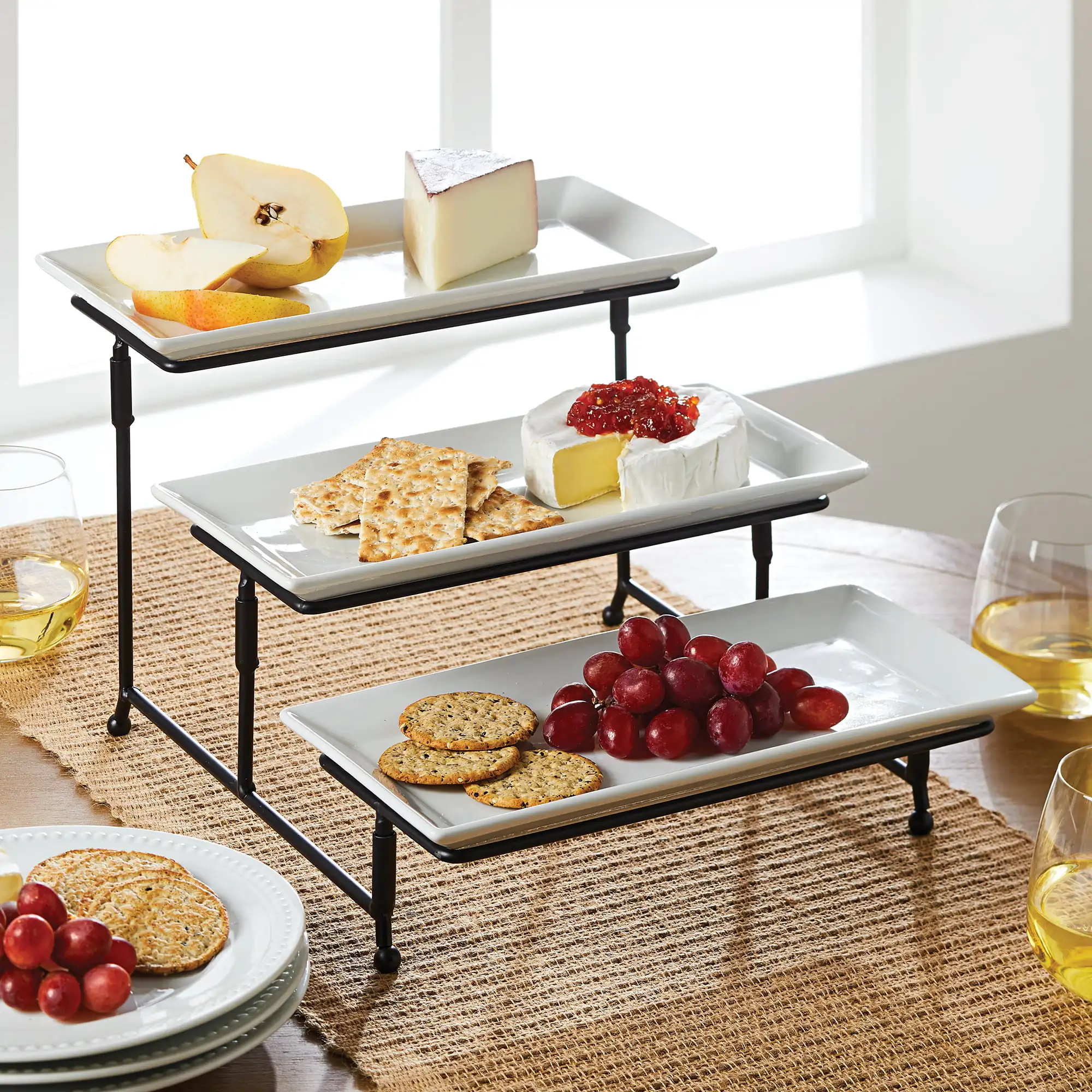 

Porcelain Tiered Serve Set