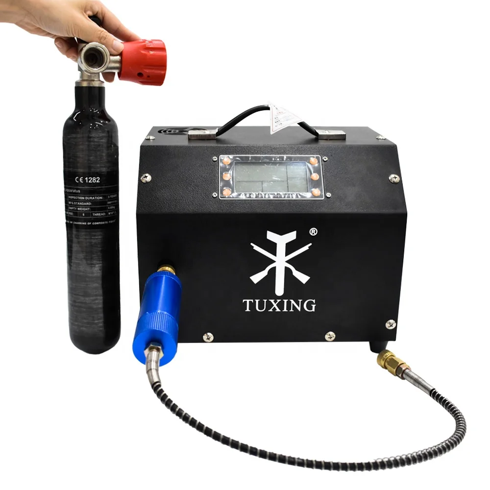

Tuxing New Design 4500psi 300bar LCD Electric 12V PCP Air Compressor