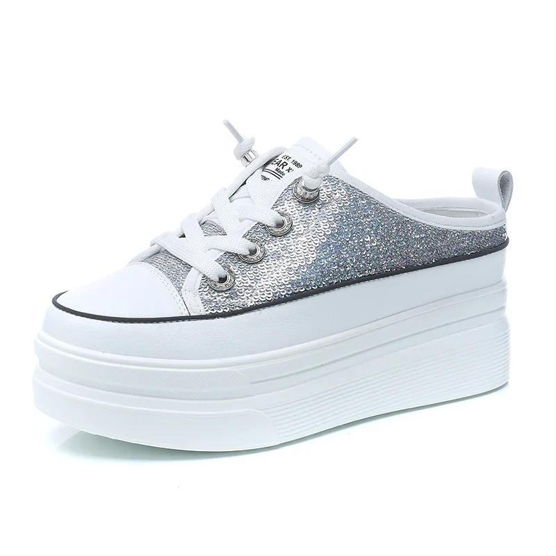 

7cm Platform Wedge Sneakers Women Shoes Summer Slides Mules Shoe Sandals Slip on Casual Shoes Fashion Sneakers