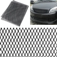 universal 100x33cm aluminum car vehicle black body grille net mesh grill section black silver send at random