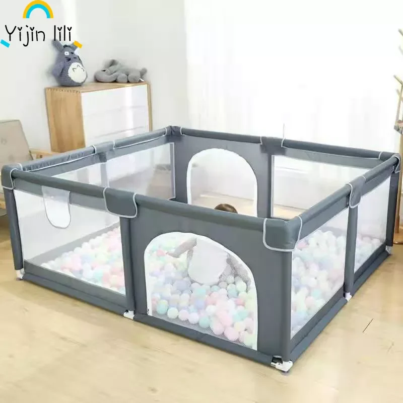 Door Playpen for Baby and Toddlers Large Size Sturdy Safety Playard Fence with Breathable Children's Playground Park