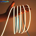 Светодиодная лента FOB COB 12 в 24 В гибкая 5 мм 8 мм 10 мм ширина RA 90 высокая яркость Светодиодная лента световая полоса холодный синий белый красный зеленый розовый желтый