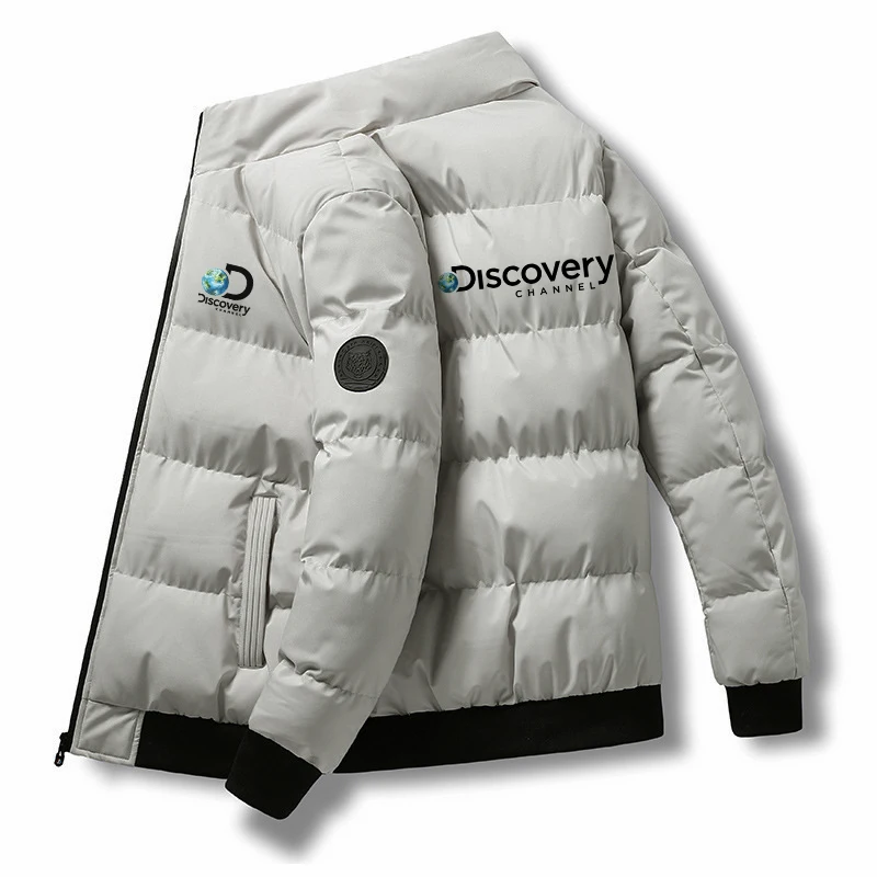 

2022 discovery autumn and winter men's jacket with zipper casual coat pilot scarf collar fashion thin coat