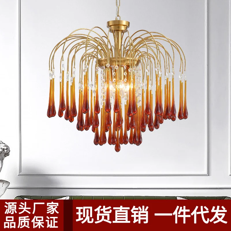 

modern led crystal chandelier ceiling light ceiling kitchen island ceiling decoration luxury designer vintage bulb lamp