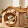 Faltbare Hundehütte Zwinger Bett matte für kleine mittelgroße Hunde Katzen Winter warmes Katzen bett Nest Haustier produkte Korb Haustiere Welpen Höhle Sofa 1