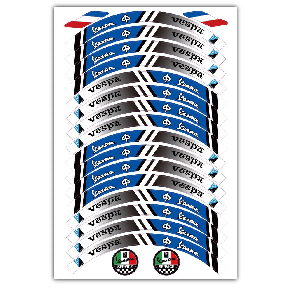 Наклейка на колесо для piagjo Vespa GTS GTV 250 300 Sprint50 150 светоотражающая наклейка обод -