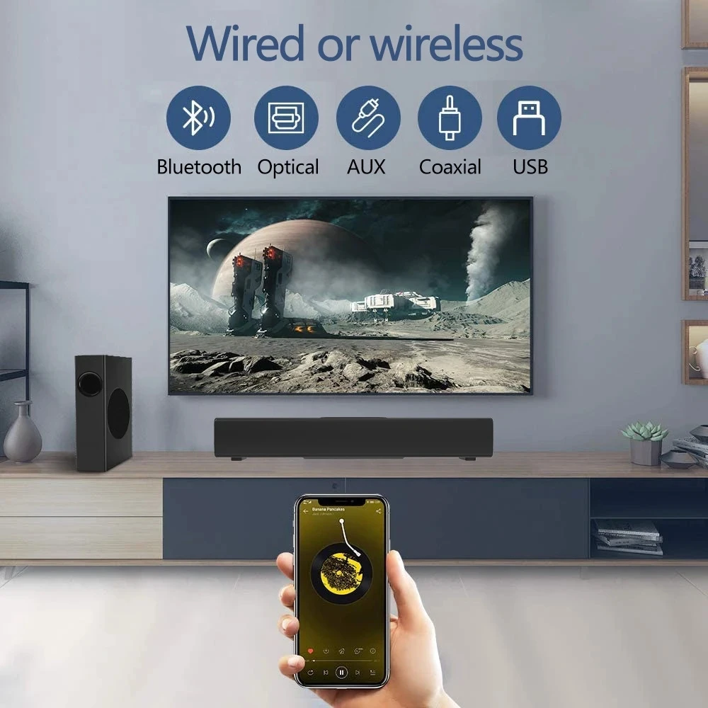 S22 Высокое качество Echo Wall 80 Вт Power Bluetooth Sound Blaster Динамик с дистанционным