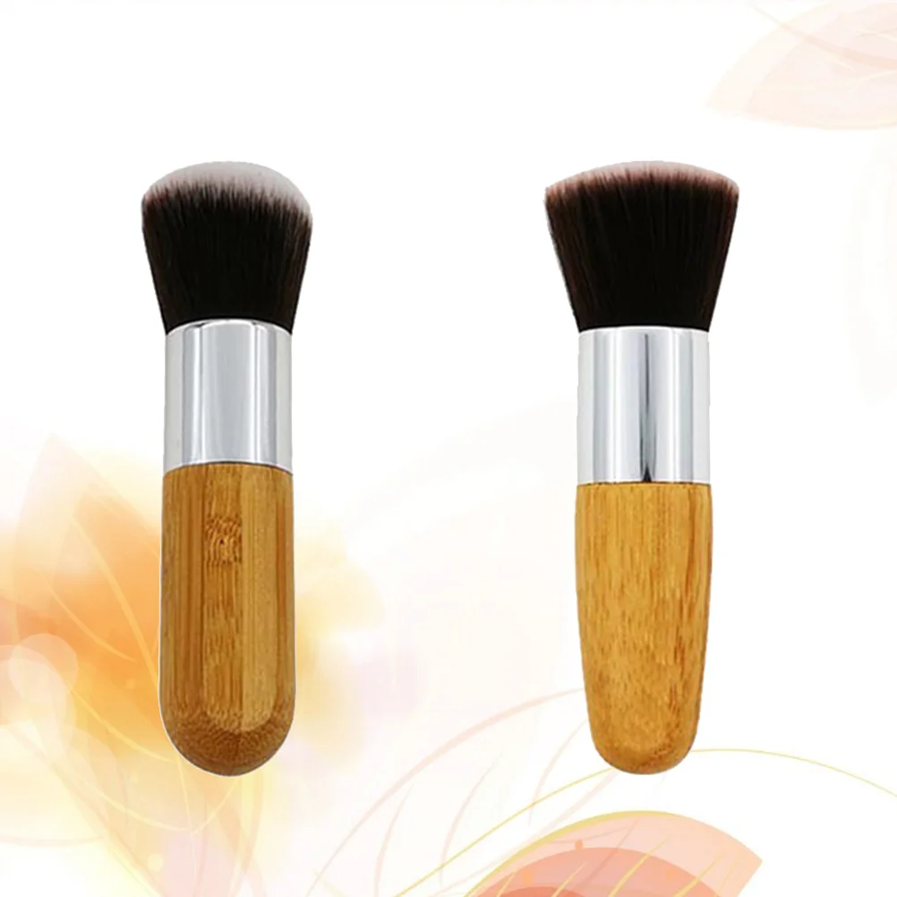 

2pcs Brushes Makeup Brushes Set Foundation Brush Mutifunction Brush Makeup Tools(Flat and Round Head Brush) For cosmetics