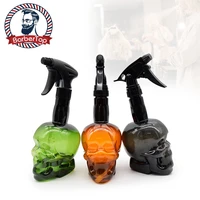 barbertop 250ml hairdressing spray bottle home custom skull shape nozzle adjustable retro sprayer salon barber water bottle