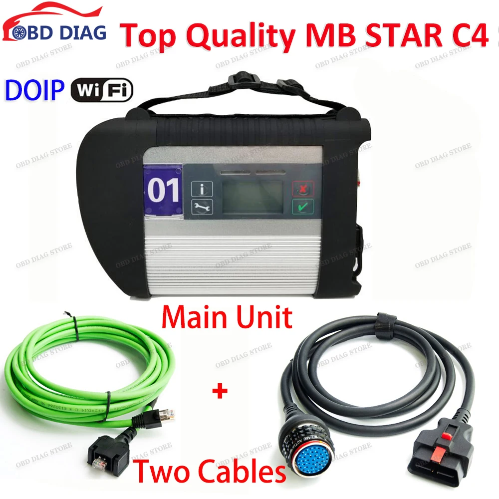 09/2025 Wi-Fi MB STAR C4 DOIP Полный чип MB SD Connect Компактный диагностический сканер C4 Инструмент для Benz Cars/Trucks 2 в 1 SSD