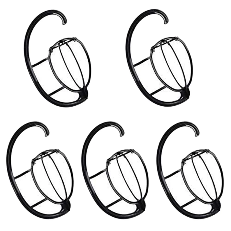 

5 Pcs Wig Hanger,Wig Holder Stand Portable Wig Dryer Collapsible Wig Display Holder Tool-Black