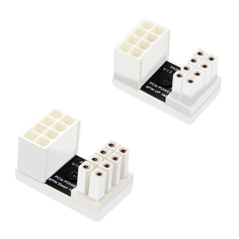 

Колено адаптера ATX для головки ГПУ разъем питания PCI-E 6Pin 8Pin 180 градусов U-образный поворот