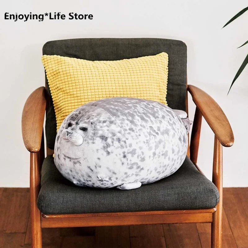 

Plush Cushion Cute Sea Lion Shape Stuffed Animal Pillow Living Room Sofa Pillow Fashion Textile Home Ornament