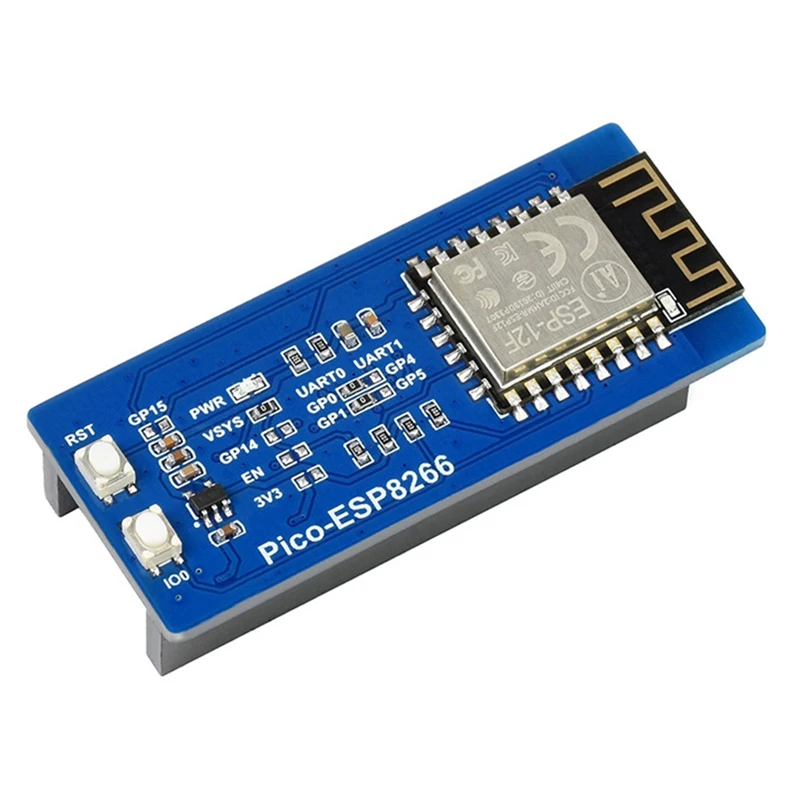 

Waveshare ESP8266 for Raspberry Pi Pico Wifi Module Uart Support TCP UDP Onboard Antenna Expanding Board