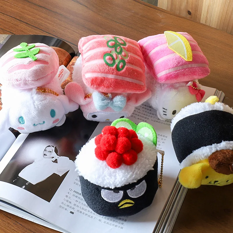 Sushi Sanrio плюшевый брелок кукла милый Hello Kitty школьная сумка очаровательная мелодия