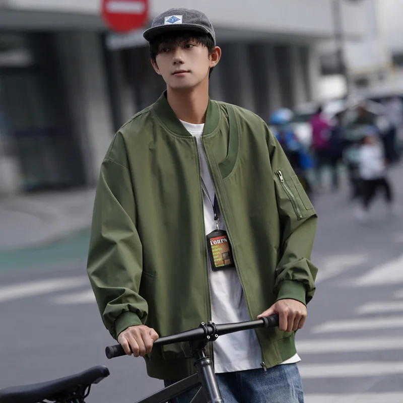 

Мужская осенняя куртка, новый модный брендовый Простой Топ с воротником-стойкой, кардиган, пальто, 2023