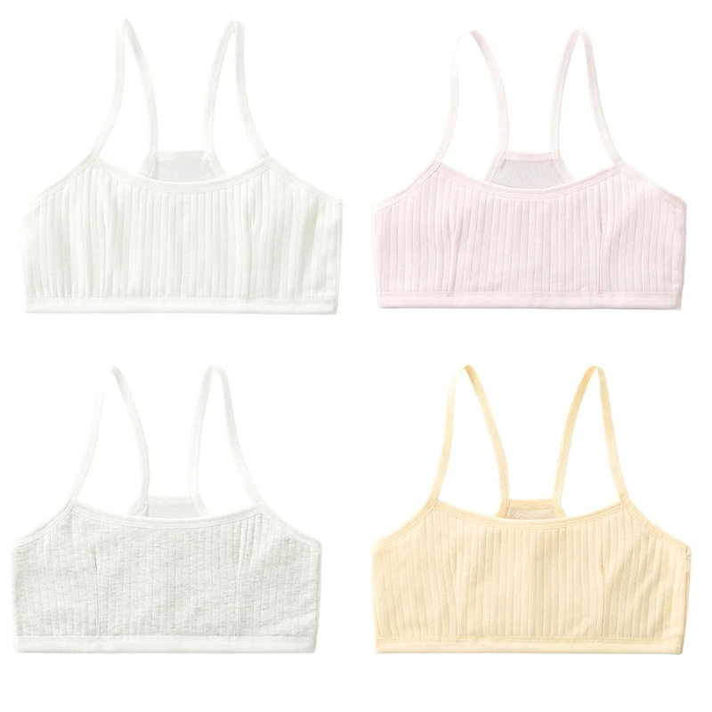 

Teen Girl Training Bra Solid Color Mesh Racerback Underwear Vest