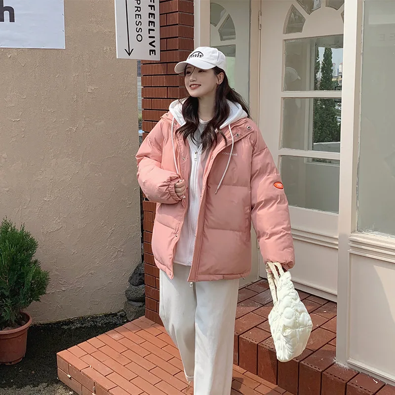 Loose and skinny down cotton jacket women's thick cotton jacket