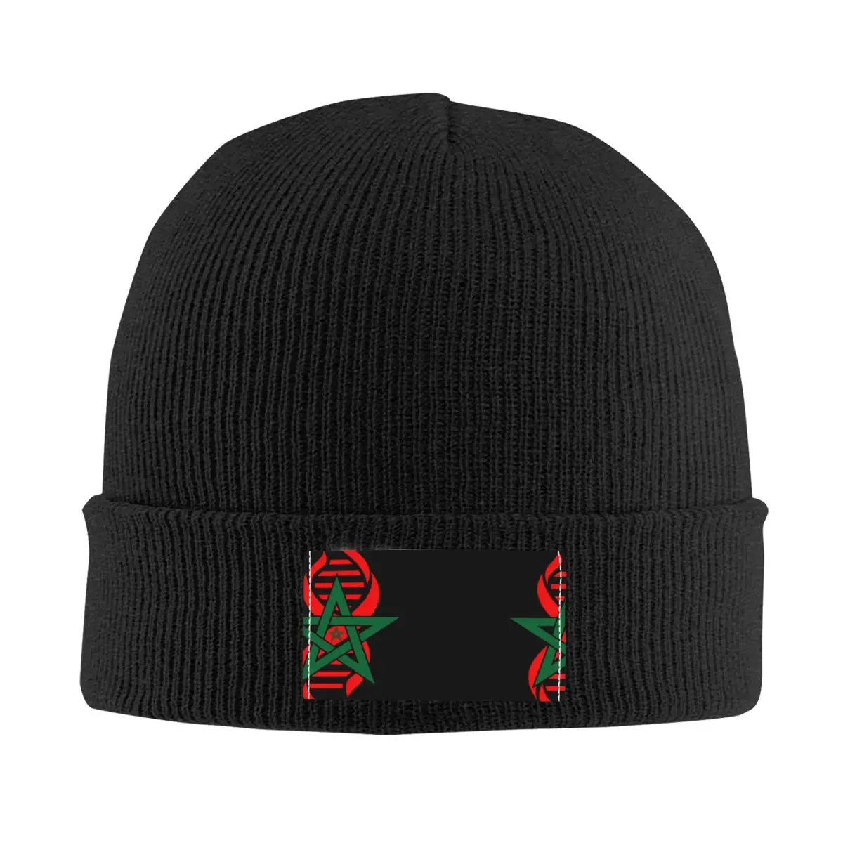 

Moroccan Flag Bonnet Hats Street Knitting Hat For Women Men Winter Warm My DNA Morocco Skullies Beanies Caps