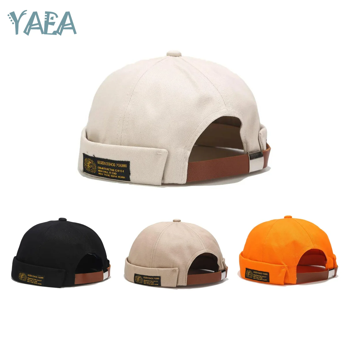 Кепка YAEA без козырька для мужчин и женщин регулируемая винтажная шапка в стиле