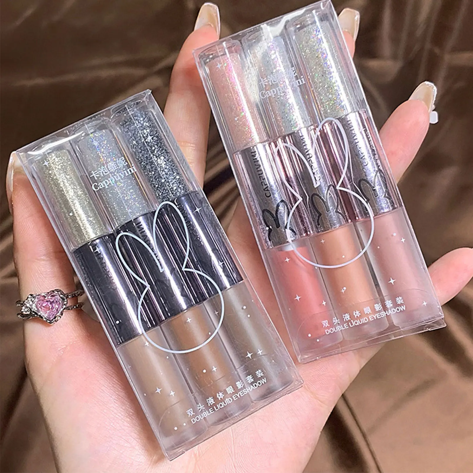 

Dual Head Liquid Eyeshadow Long Wear Classic Matching Quick-Drying for Beginners Professional Makeup Salon