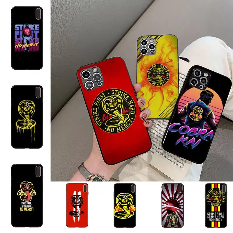 

Cobra kai snake Phone Case For iPhone 11 8 7 6 6S Plus X XS MAX 5 5S SE 2020 XR 11 pro DIY capa