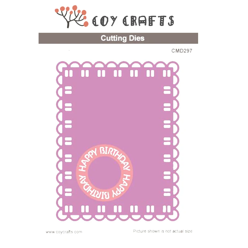 

Happy Birthday Background Frame Metal Cutting Dies for Scrapbooking Stencil Knife Mould Blade Punch Model Craft Decor Template