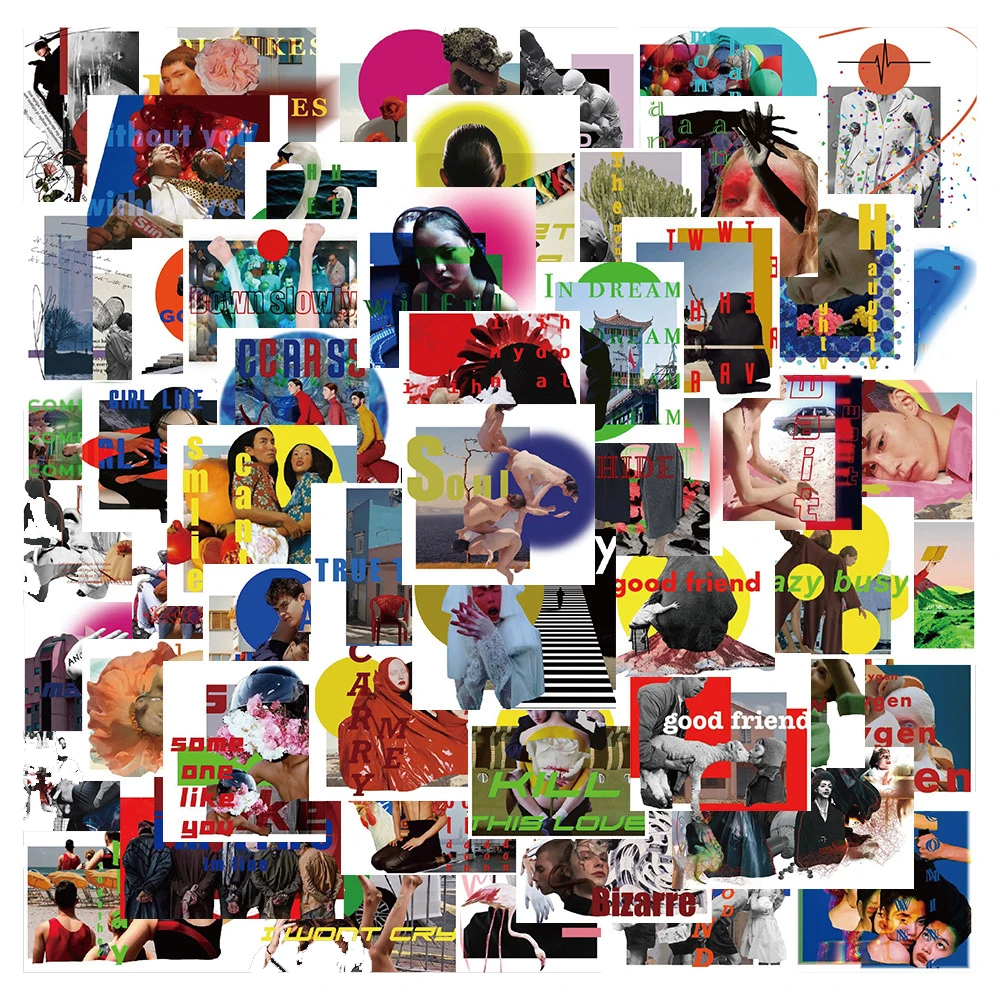 

10/30/50PCS Illustration Mosaic Drawing Creative Graffiti Sticker Bicycle Skateboard Car Helmet Notebook Computer Wholesale