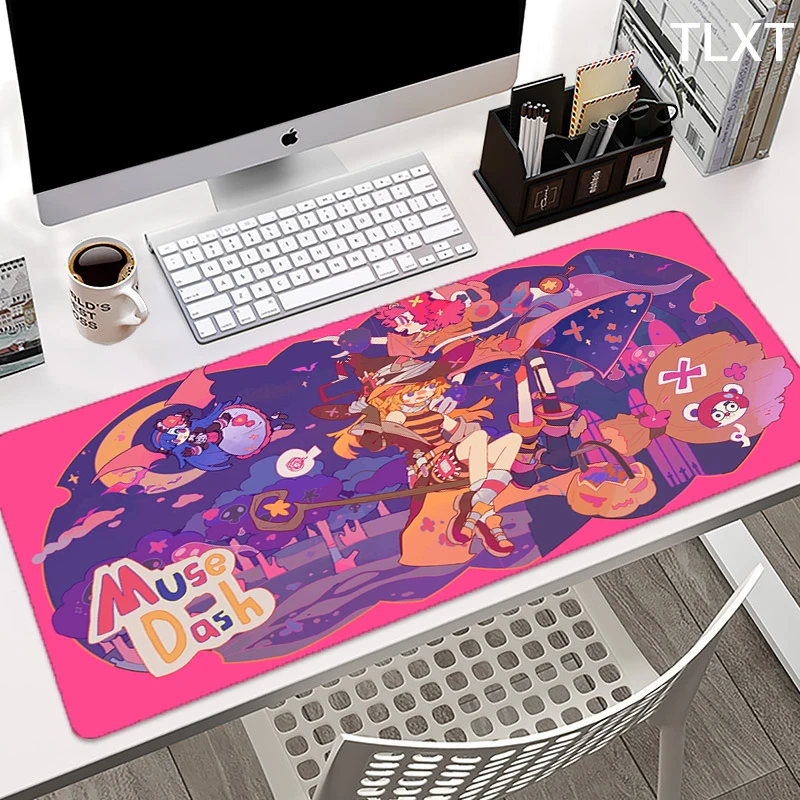 

Muse Dash Mouse Pad Large Carpet Anime Desk Mat Mouse Mats XXL Pc Gamer Keyboard Gaming Computer Accessories Hot Laptop Mousepad