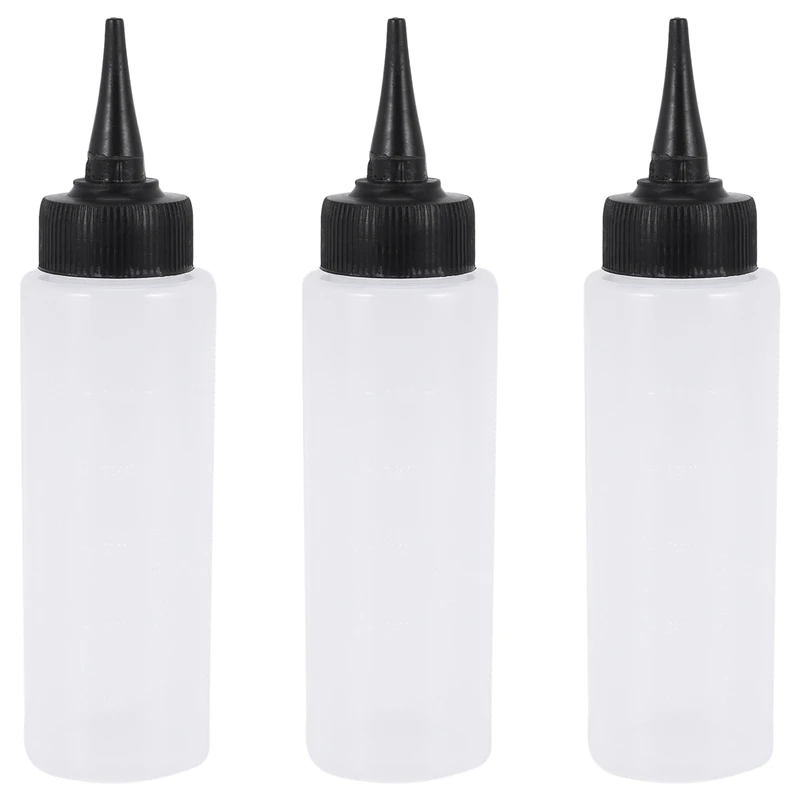 

3X 150Ml Salon Hair Color Measuring Applicator Bottle Scale Hairdressing Tool
