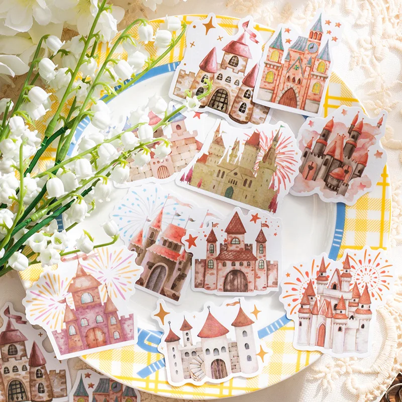 

6 Packs Mixed Total 120PCS My Lovely House Creative Colorful Watercolor Fashion Paper Stickers 60*60mm DIY Decoration Supplies