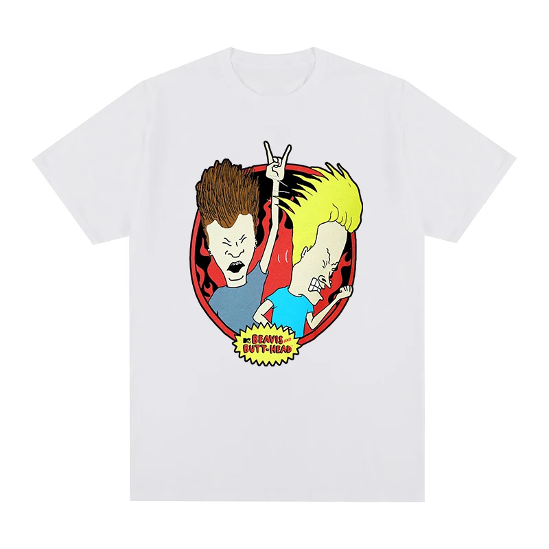 

Beavis And Butthead Rock Graphic breathable white t-shirt Cotton Men T shirt New TEE TSHIRT Womens tops