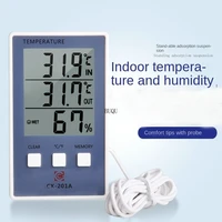 mini201a fish bowl temperature moisture meter aquarium refrigerator with probe electronic temperature dual temperature display