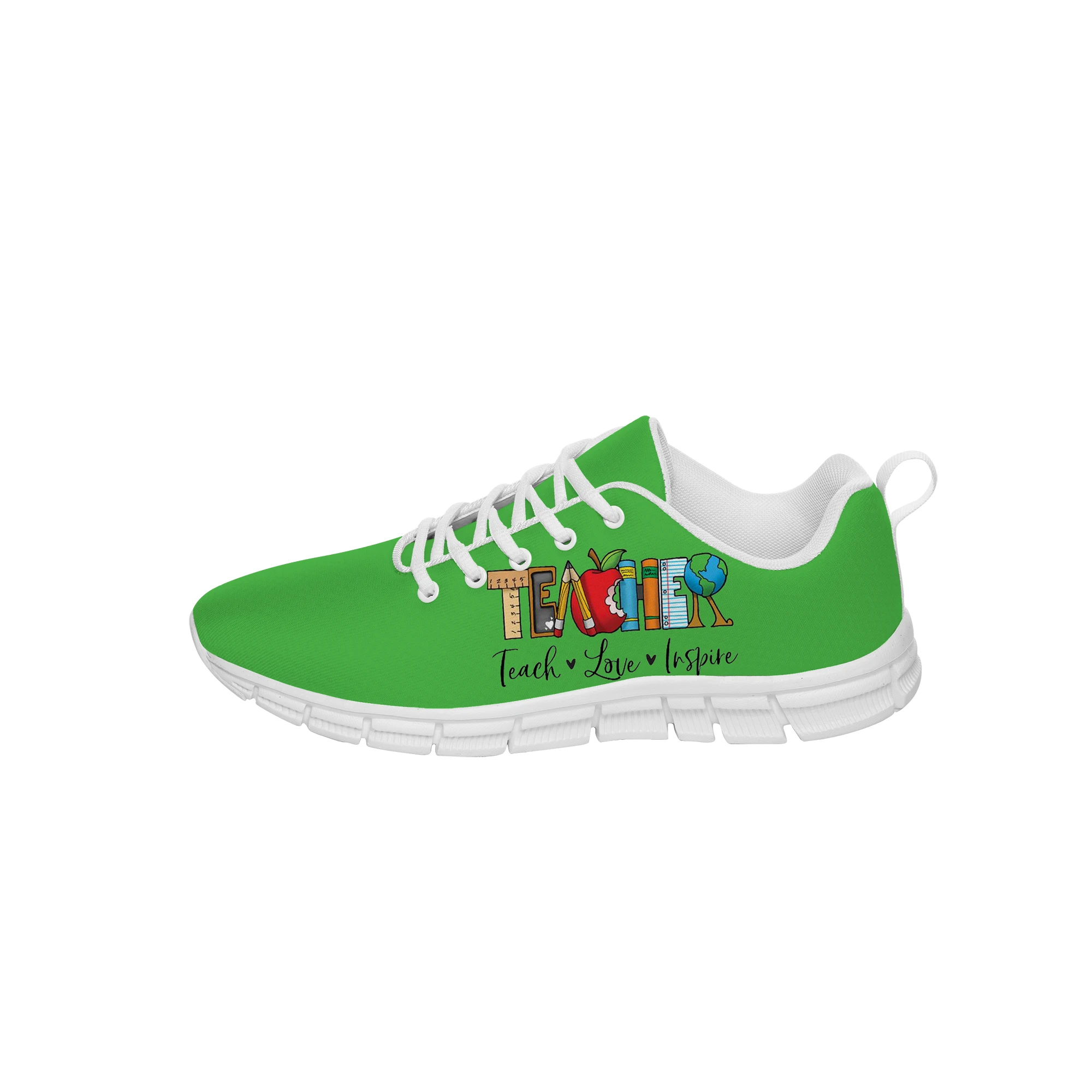 

Teach Love Inspire Low Top Sneakers Mens Womens Teenager Casual Shoes Canvas Running Shoes 3D Print Breathable Lightweight shoe