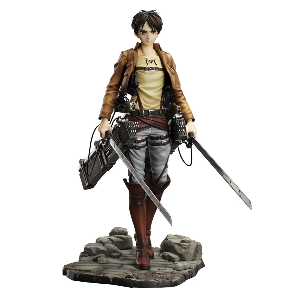 

Экшн-фигурка HobbyMax Original Attack On Titan Эрен Jaeger Levi Ackerman 1/7, Коллекционная модель в комплекте, размер 24 см