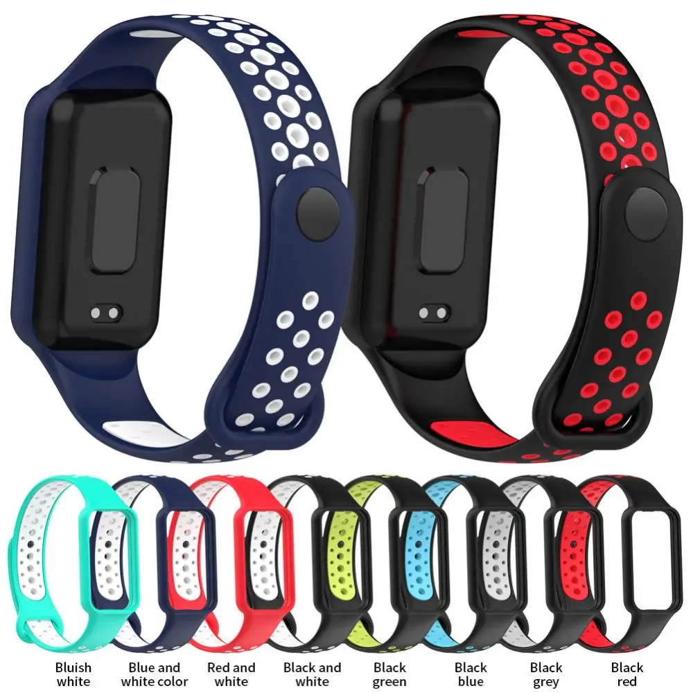 

Breathable Soprt Wristband Two-color New Strap For Huami Amazfit Band 7 Replacement For Amazfit Band7 Bracelet Wristband