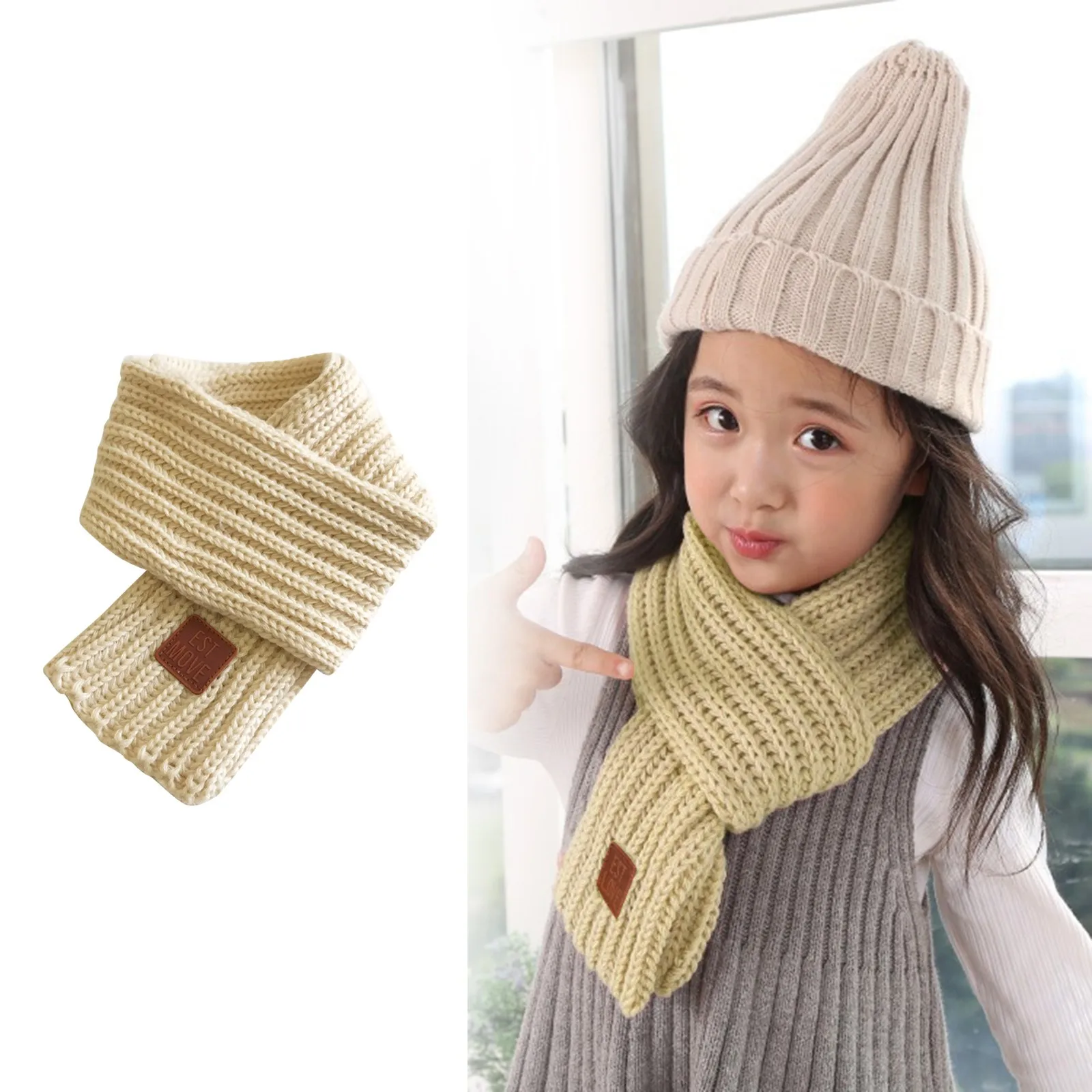 

Маленький шарф вязаный шарф осень-зима простой тренд для женщин короткий ярлык