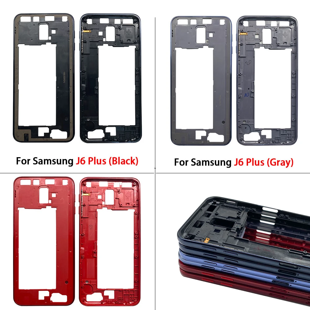 

Housing Middle Frame LCD Bezel Plate Panel Chassis For Samsung J6 J600 J6 Plus J610 Middle Frame Holder Housing Replacement
