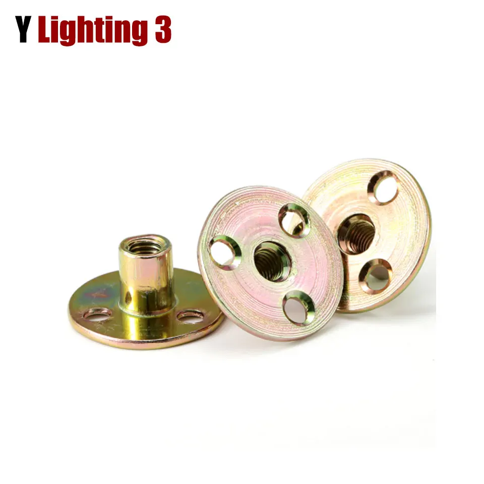 

2 шт. M8 M10 железная пластина гайка мебельная шина блокировочная гайка замок для дивана стопы оцинкованный с тремя отверстиями гайка соединит...